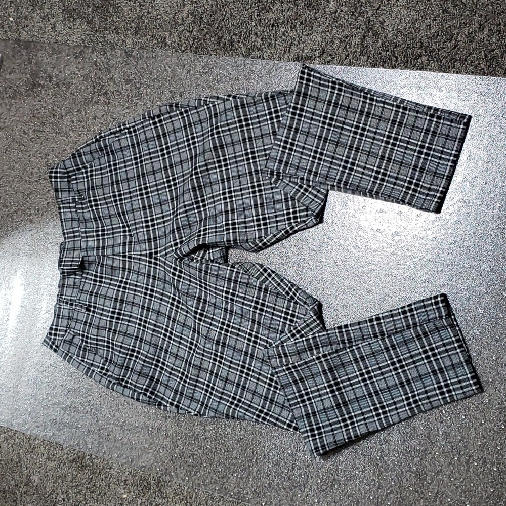 Hot Topic Plaid High Rise Pants Size Large